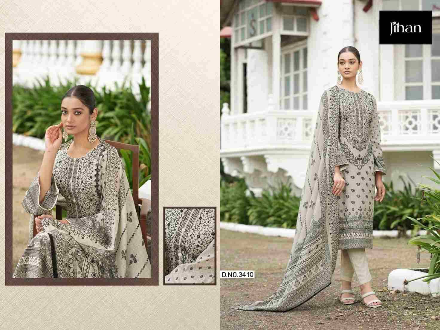 Jihan 3410 Colours By Jihan 3410 To 3410-C Series Beautiful Stylish Pakistani Suits Fancy Colorful Casual Wear & Ethnic Wear & Ready To Wear Pure Lawn Print Dresses At Wholesale Price