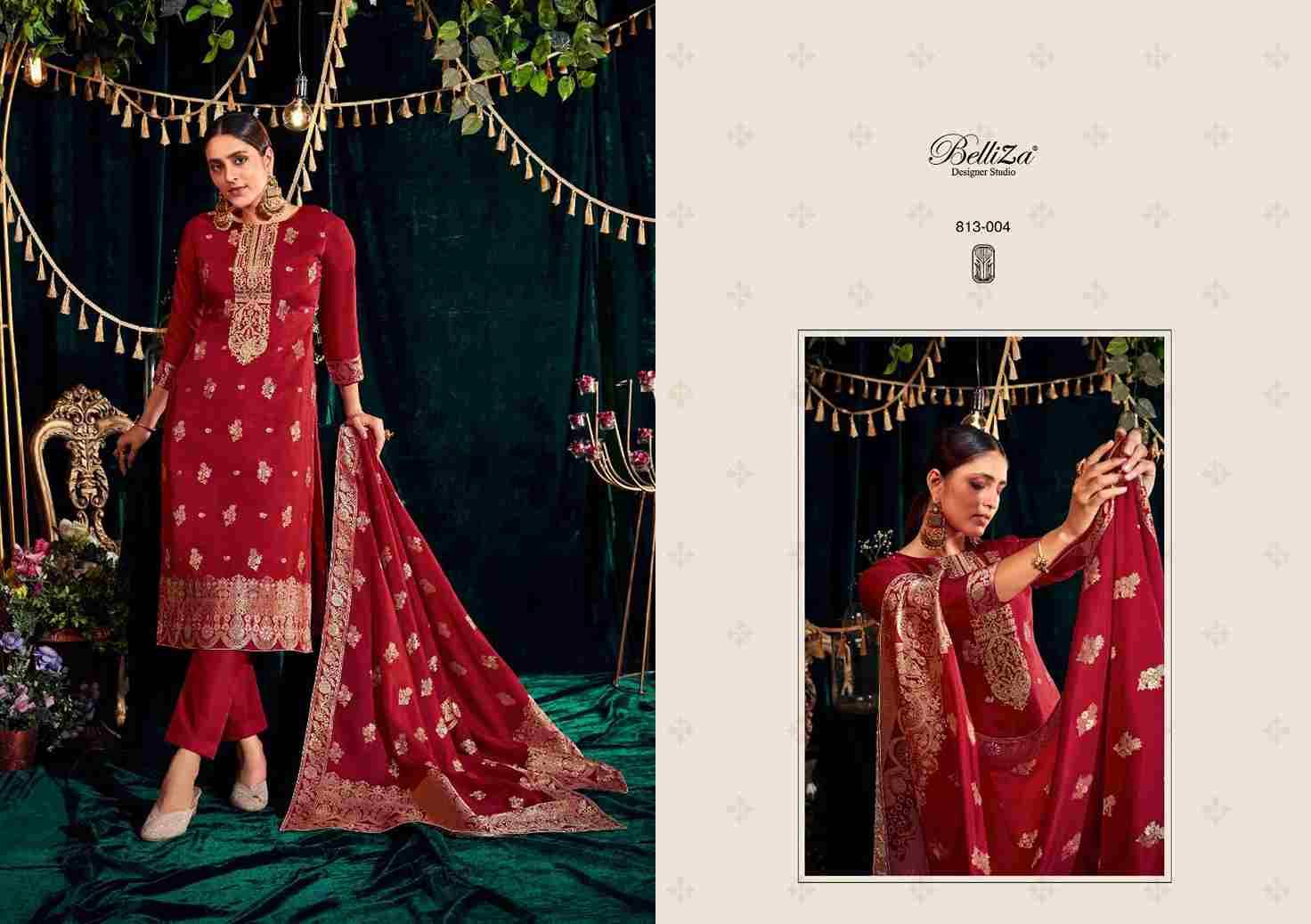 Rang Veda By Belliza 813-001 To 813-006 Series Beautiful Festive Suits Stylish Fancy Colorful Casual Wear & Ethnic Wear Pure Viscose Doa Jacquard Dresses At Wholesale Price