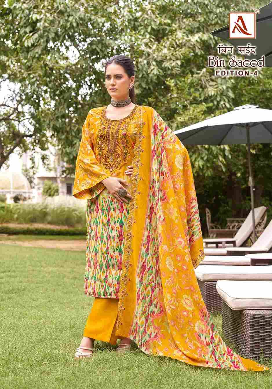 Bin Saeed Vol-4 By Alok Suit 1620-001 To 1620-008 Series Beautiful Festive Suits Stylish Fancy Colorful Casual Wear & Ethnic Wear Pure Cambric Cotton Embroidered Dresses At Wholesale Price