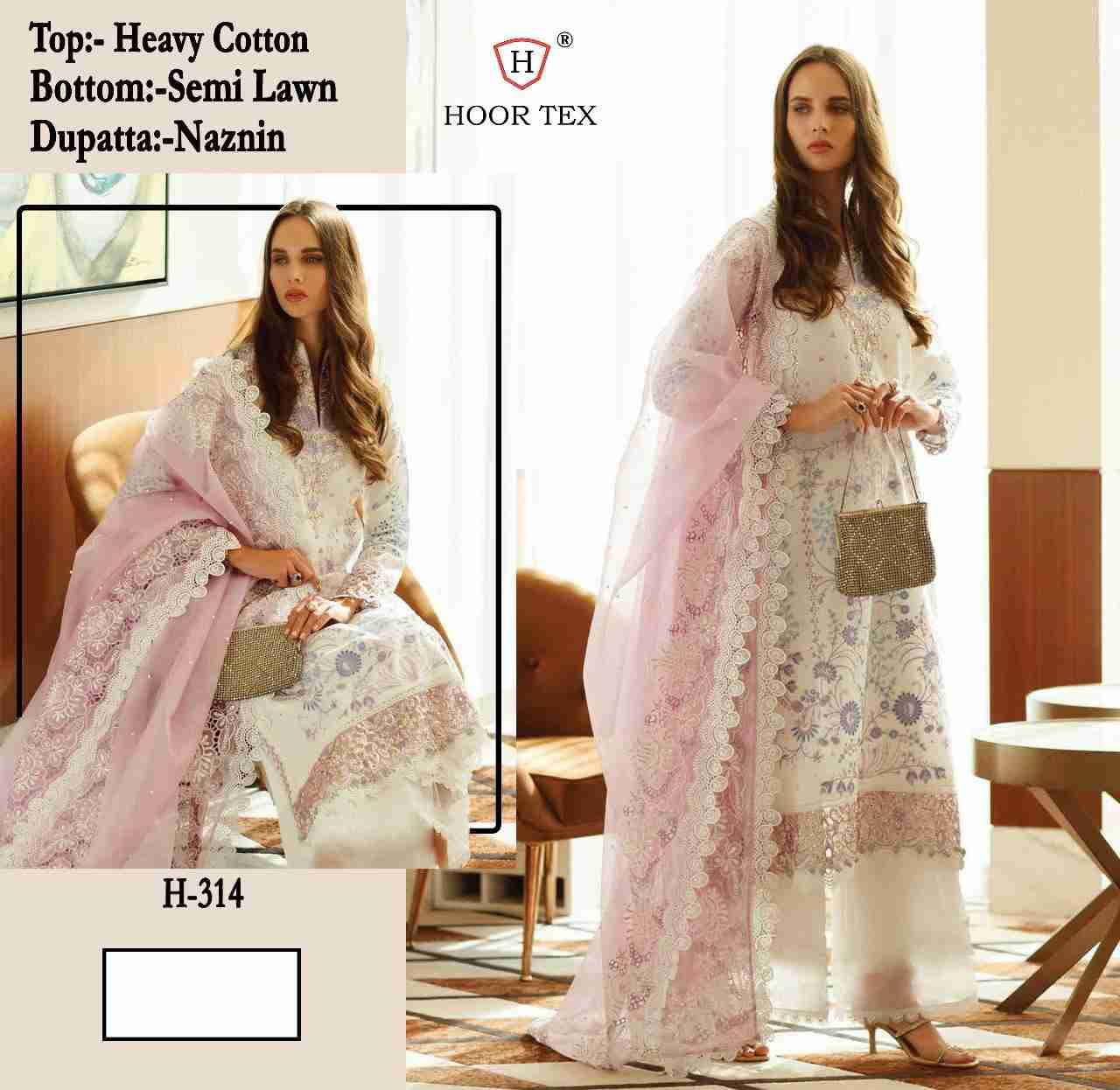 Hoor Tex Hit Design H-314 By Hoor Tex Designer Festive Pakistani Suits Collection Beautiful Stylish Fancy Colorful Party Wear & Occasional Wear Cotton Embroidered Dresses At Wholesale Price