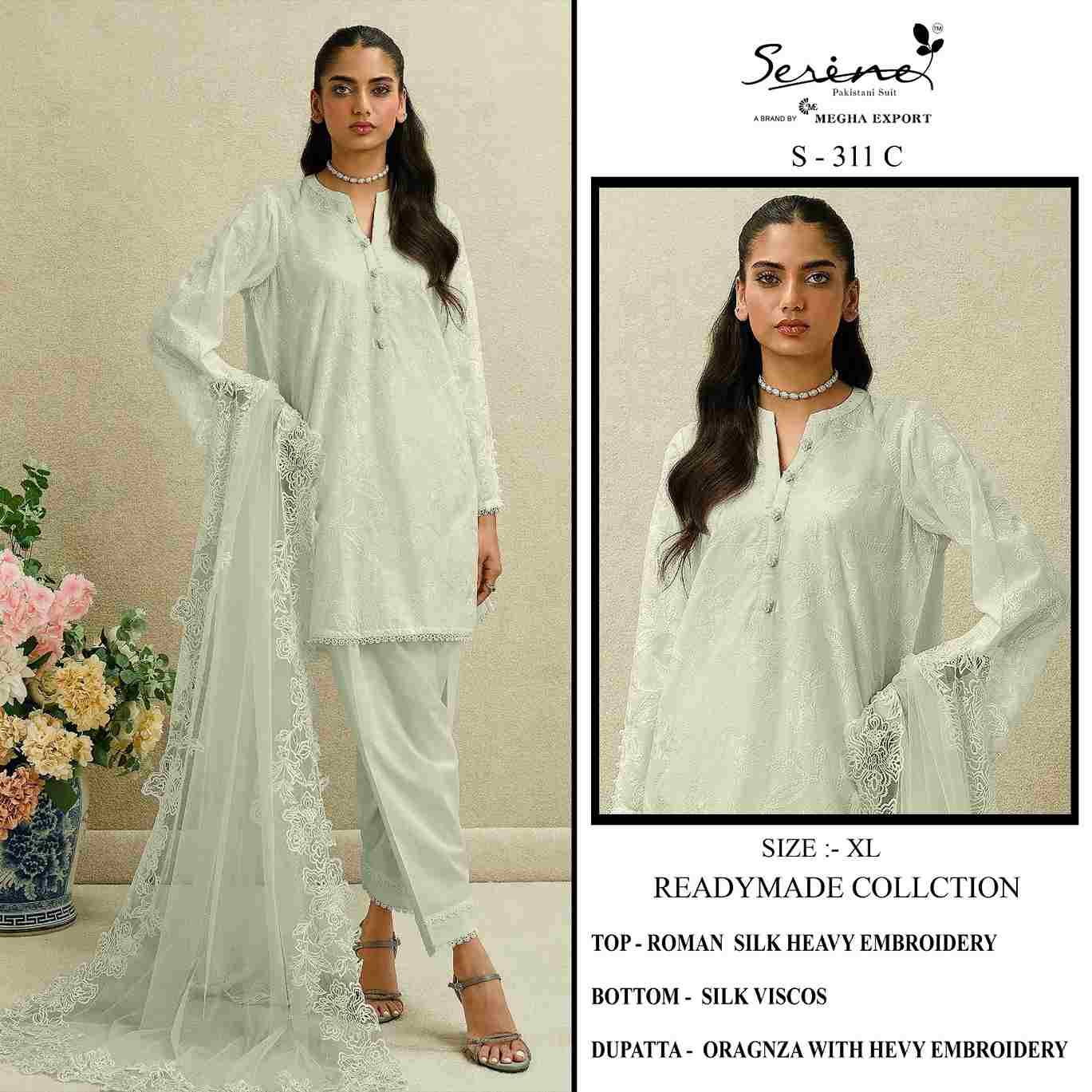 Serene Hit Design S-311 Colours By Serene S-311-A To S-311-D Series Designer Pakistani Suits Beautiful Fancy Colorful Stylish Party Wear & Occasional Wear Roman Silk Embroidered Dresses At Wholesale Price