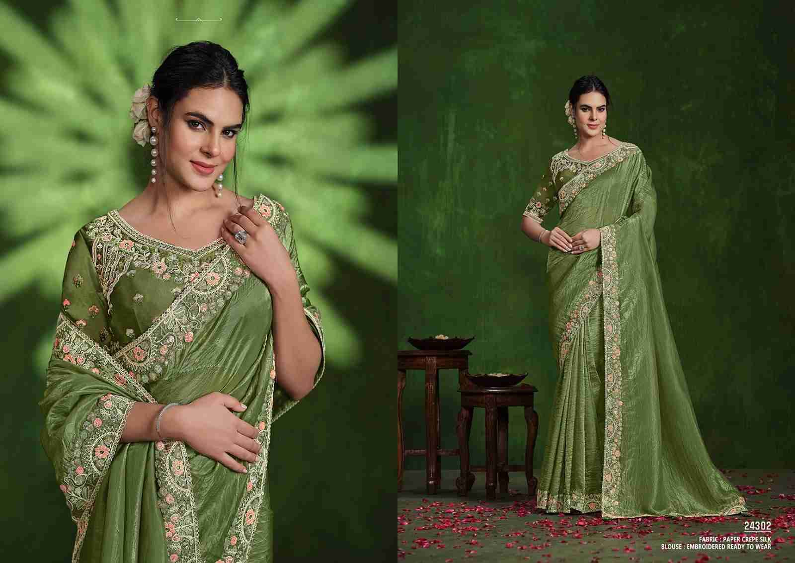 Ranjhana By Mohmanthan 24300 To 24311 Series Indian Traditional Wear Collection Beautiful Stylish Fancy Colorful Party Wear & Occasional Wear Silk Sarees At Wholesale Price