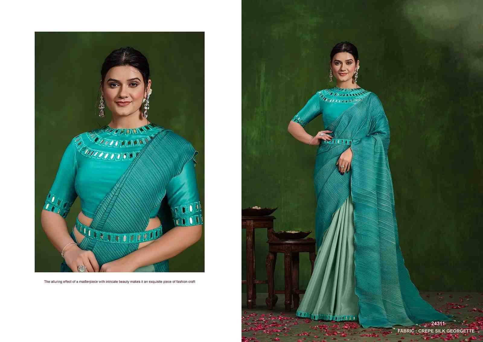 Ranjhana By Mohmanthan 24300 To 24311 Series Indian Traditional Wear Collection Beautiful Stylish Fancy Colorful Party Wear & Occasional Wear Silk Sarees At Wholesale Price