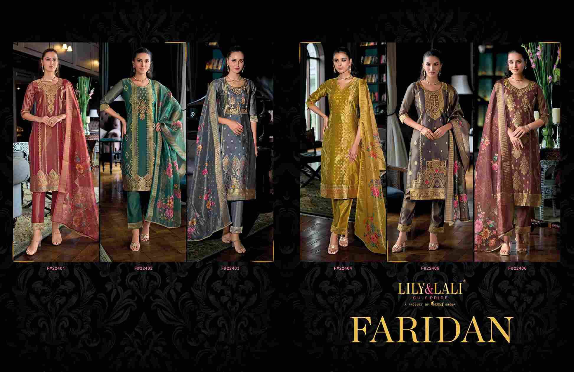 Faridan By Lily And Lali 22401 To 22406 Series Designer Festive Suits Collection Beautiful Stylish Fancy Colorful Party Wear & Occasional Wear Banarasi Jacquard Silk Dresses At Wholesale Price