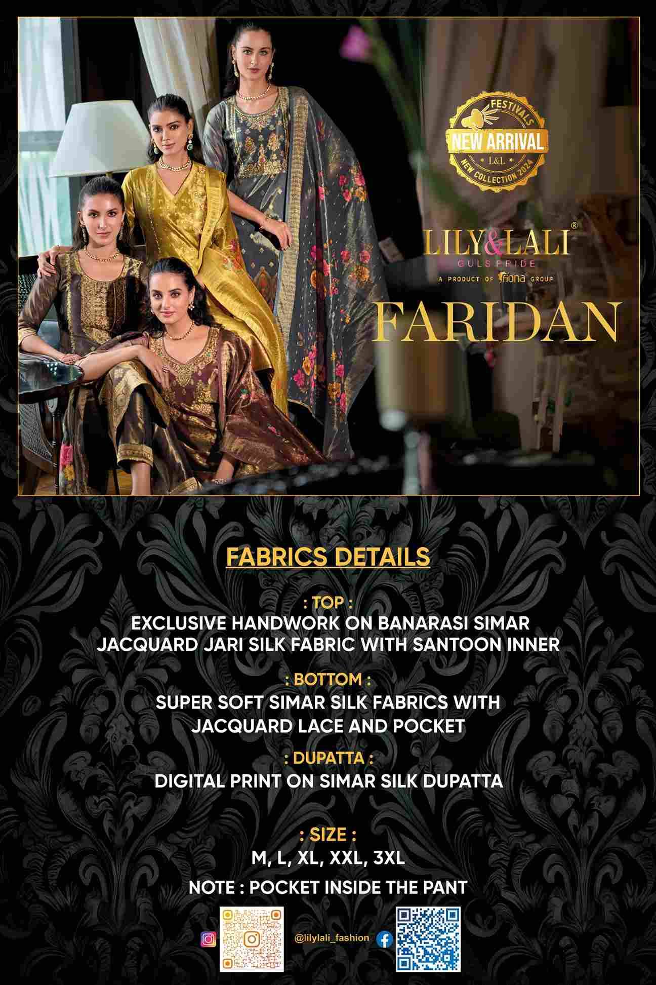 Faridan By Lily And Lali 22401 To 22406 Series Designer Festive Suits Collection Beautiful Stylish Fancy Colorful Party Wear & Occasional Wear Banarasi Jacquard Silk Dresses At Wholesale Price