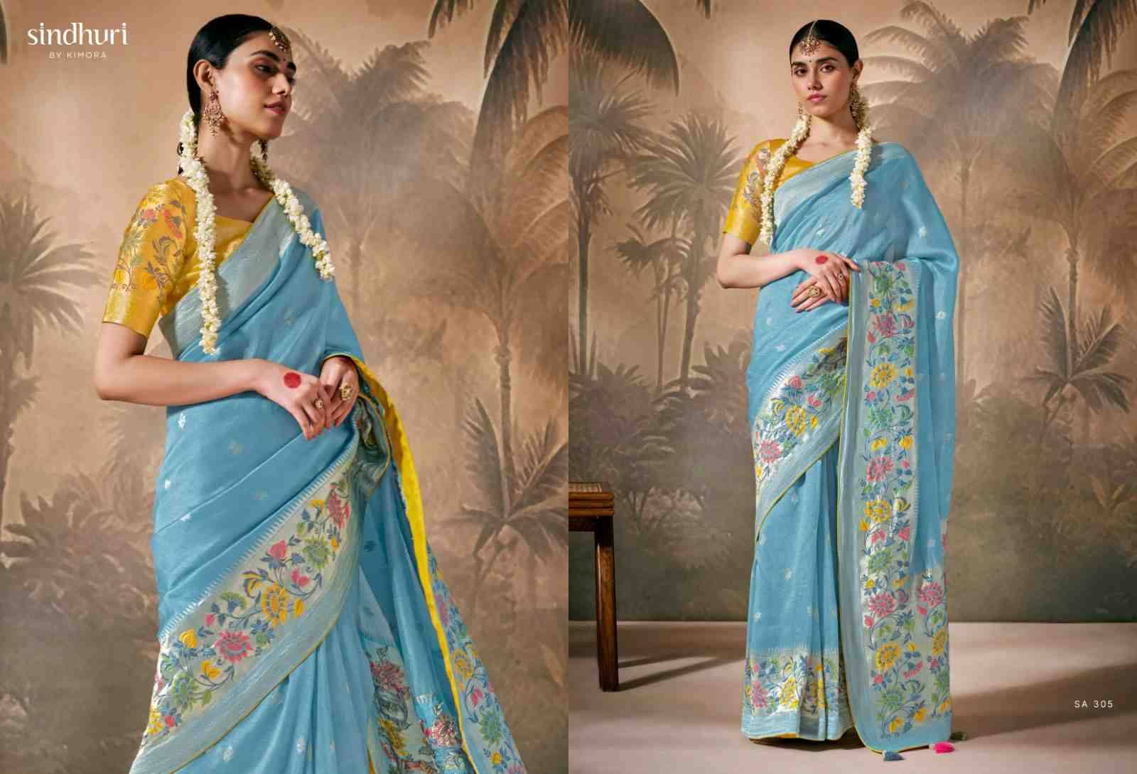 Rasm By Kimora Fashion 299 To 307 Series Indian Traditional Wear Collection Beautiful Stylish Fancy Colorful Party Wear & Occasional Wear Silk Sarees At Wholesale Price