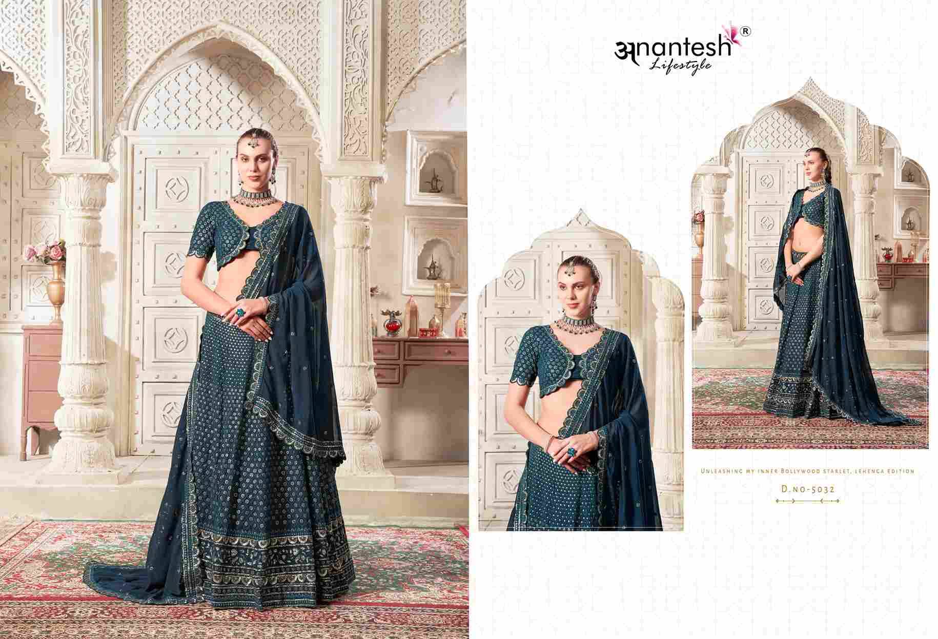 Occations Vol-9 By Anantesh Lifestyle 5030 To 5034 Series Bridal Wear Collection Beautiful Stylish Colorful Fancy Party Wear & Occasional Wear Net/Georgette/Silk Lehengas At Wholesale Price