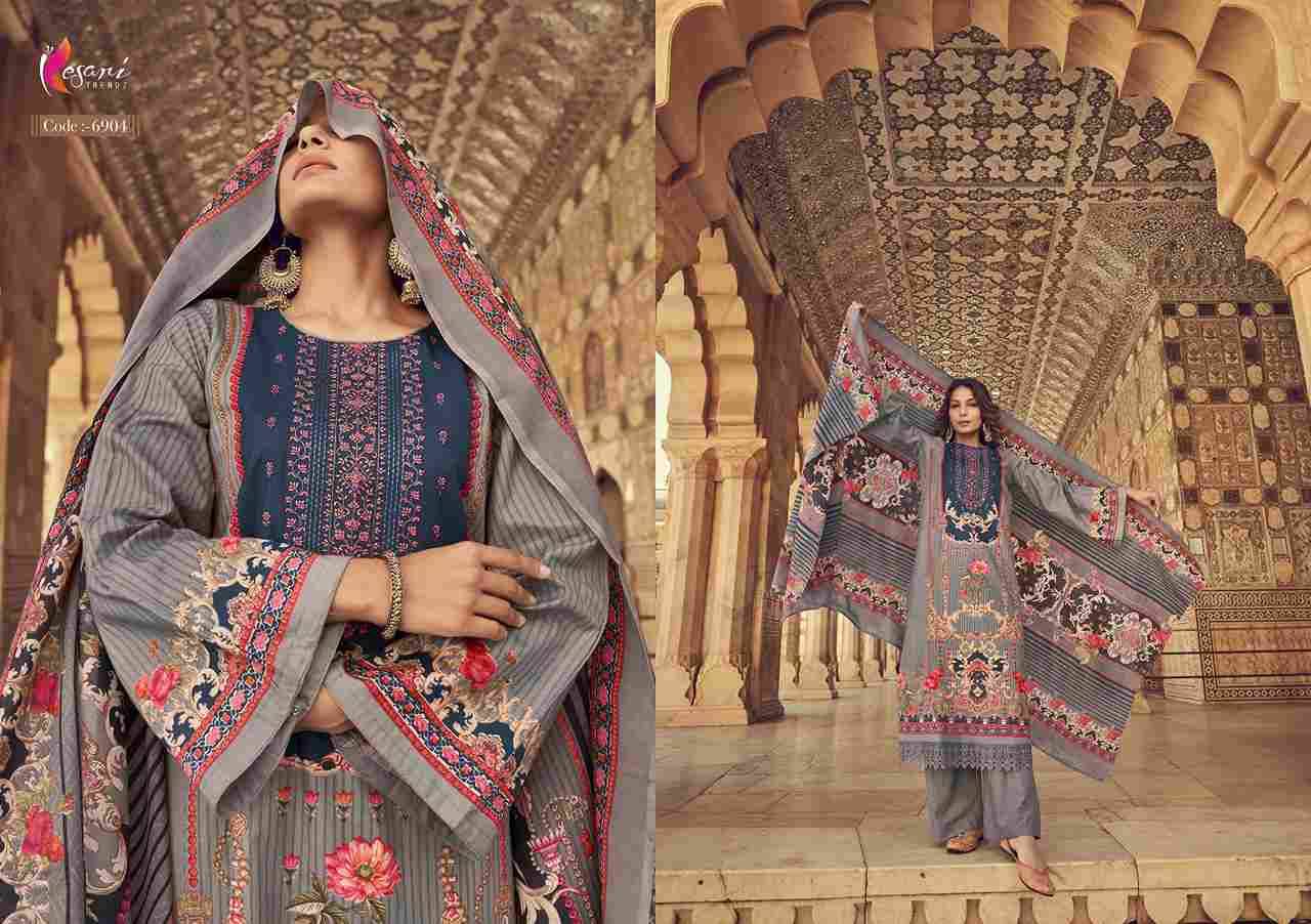 Noor-E-Jahan By Kesari Trendz 6901 To 6908 Series Wholesale Designer Pakistani Suits Collection Beautiful Stylish Fancy Colorful Party Wear & Occasional Wear Pure Lawn Print With Embroidered Dresses At Wholesale Price