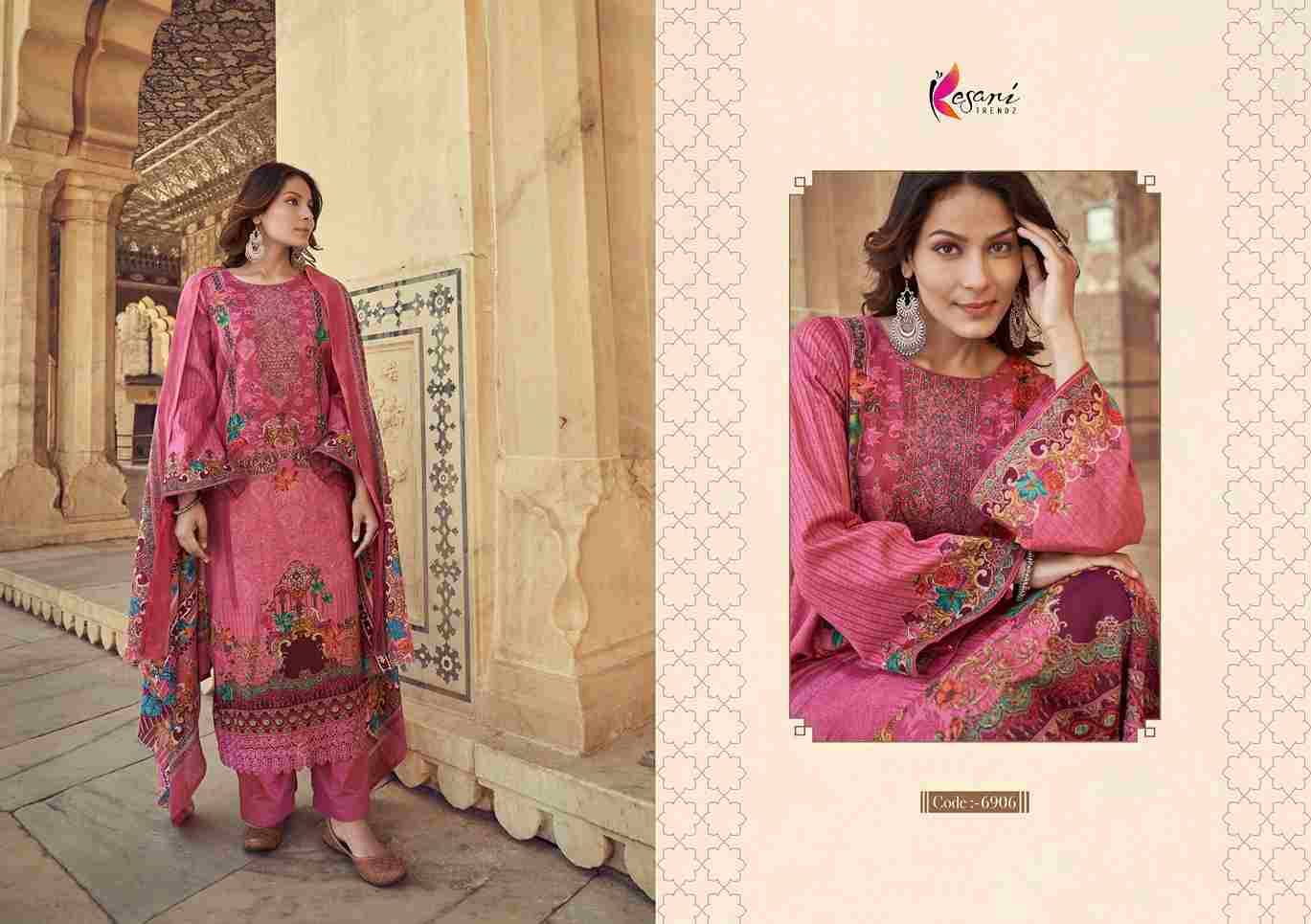 Noor-E-Jahan By Kesari Trendz 6901 To 6908 Series Wholesale Designer Pakistani Suits Collection Beautiful Stylish Fancy Colorful Party Wear & Occasional Wear Pure Lawn Print With Embroidered Dresses At Wholesale Price