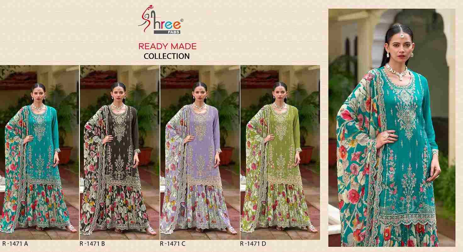 Shree Fabs Hit Design R-1471 Colours By Shree Fabs R-1471-A To R-1471-D Series Beautiful Pakistani Suits Stylish Fancy Colorful Party Wear & Occasional Wear Chinnon Embroidered Dresses At Wholesale Price