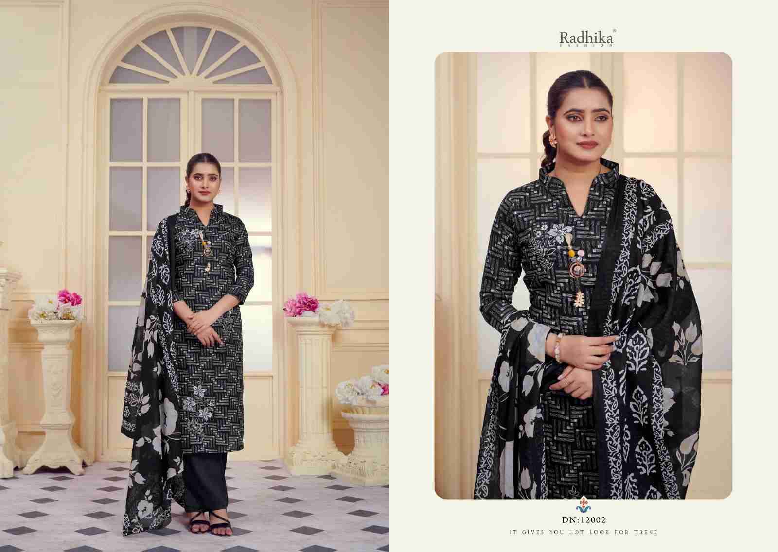 All Black By Azara 12001 To 12004 Series Beautiful Festive Suits Stylish Fancy Colorful Casual Wear & Ethnic Wear Pure Jam Cotton Print Dresses At Wholesale Price