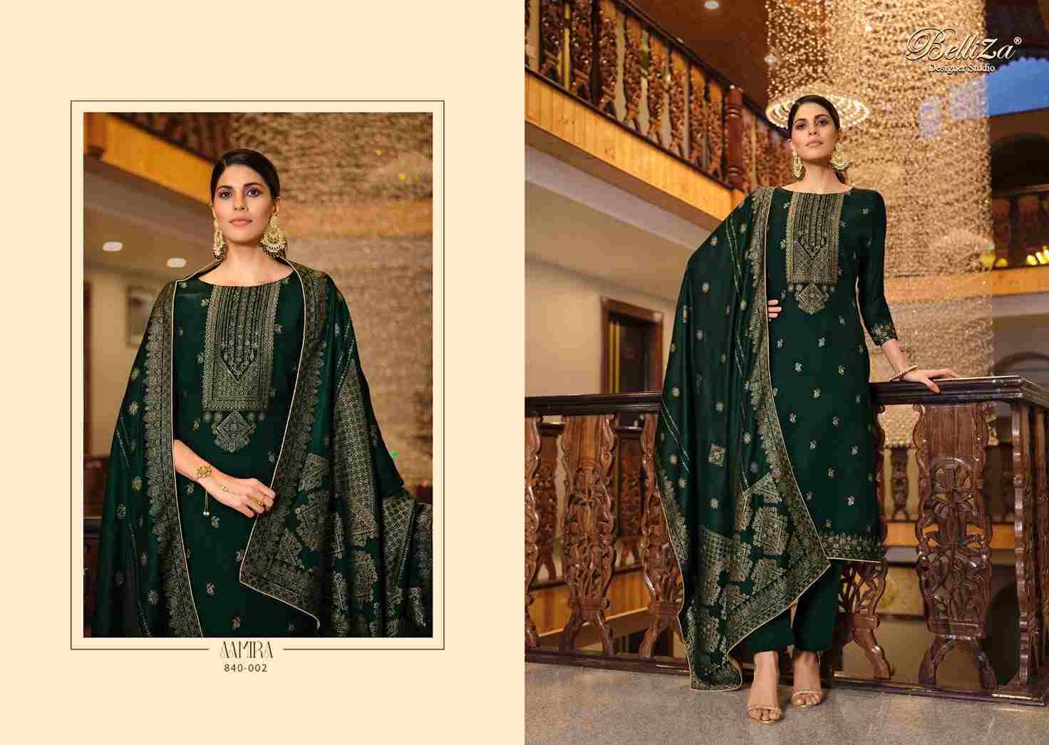 Aamira By Belliza 840-001 To 840-006 Series Beautiful Festive Suits Stylish Fancy Colorful Casual Wear & Ethnic Wear Pure Viscose Pashmina Dresses At Wholesale Price