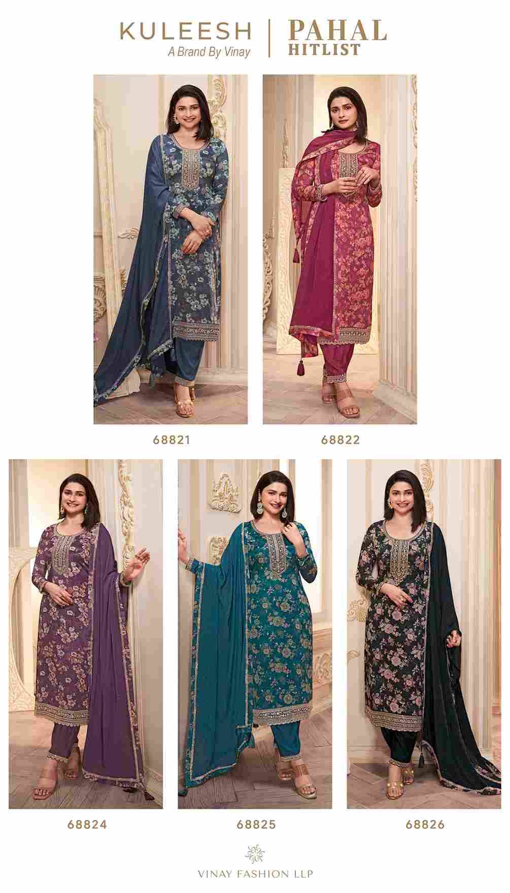 Pahal Hitlist By Vinay Fashion Designer Festive Festive Suits Collection Beautiful Stylish Fancy Colorful Party Wear & Occasional Wear Chinnon Dresses At Wholesale Price