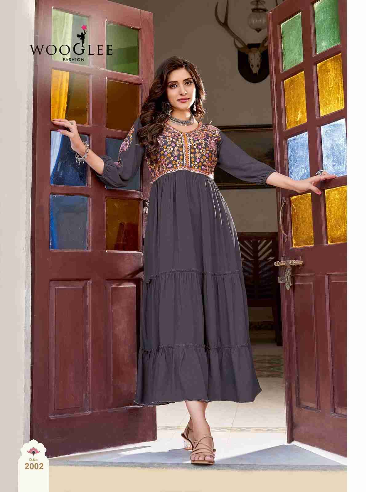 Aanchal By Wooglee 2001 To 2005 Series Designer Stylish Fancy Colorful Beautiful Party Wear & Ethnic Wear Collection Heavy Rayon Kurtis At Wholesale Price