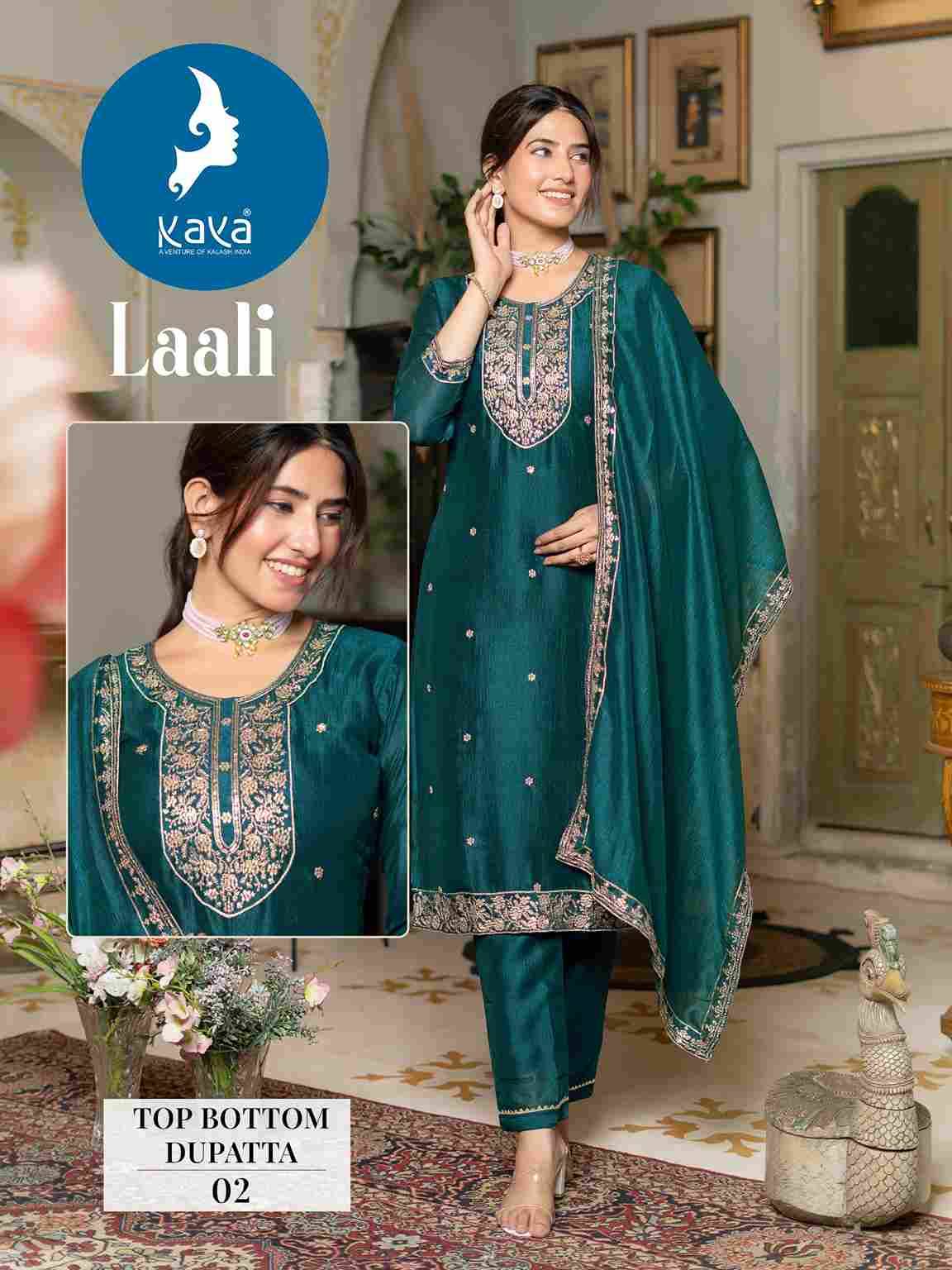 Laali By Kaya 01 To 08 Series Beautiful Stylish Festive Suits Fancy Colorful Casual Wear & Ethnic Wear & Ready To Wear Vichitra Silk Dresses At Wholesale Price