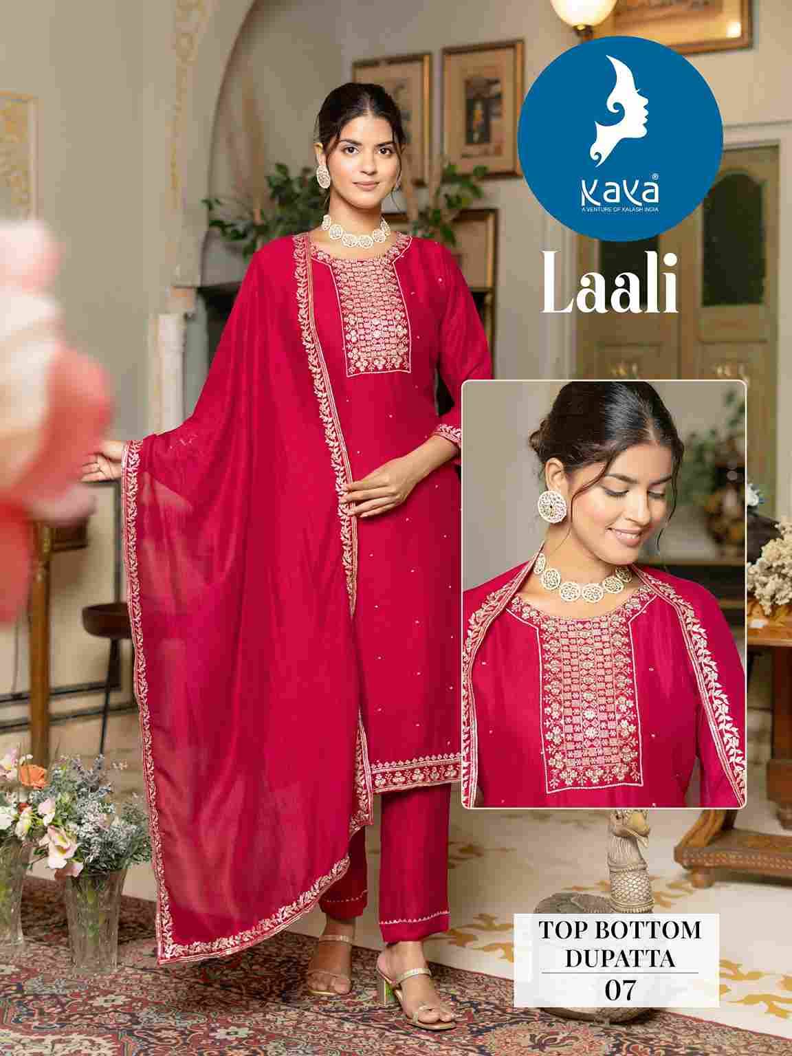 Laali By Kaya 01 To 08 Series Beautiful Stylish Festive Suits Fancy Colorful Casual Wear & Ethnic Wear & Ready To Wear Vichitra Silk Dresses At Wholesale Price