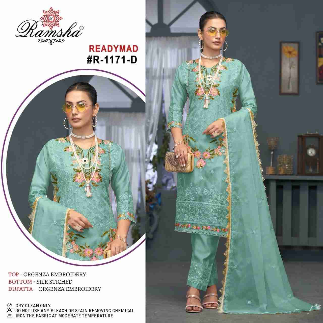 Ramsha 1171 Colours By Ramsha 1171-A To 1171-D Series Beautiful Pakistani Suits Colorful Stylish Fancy Casual Wear & Ethnic Wear Organza Dresses At Wholesale Price