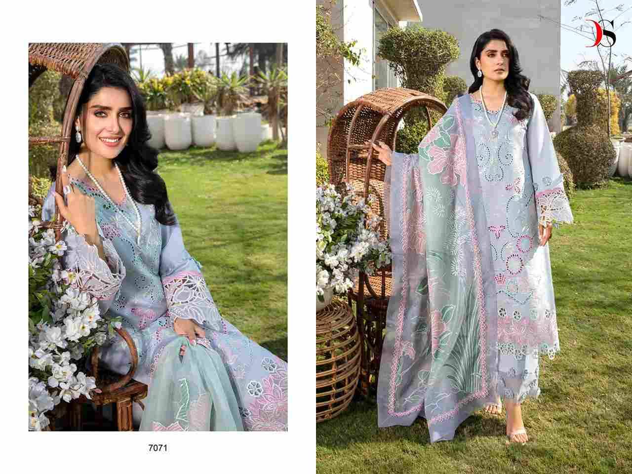 Rangrasiya Premium-24 Vol-3 By Deepsy Suits 7071 To 7074 Series Pakistani Stylish Beautiful Colourful Printed & Embroidered Party Wear & Occasional Wear Pure Cotton Dresses At Wholesale Price