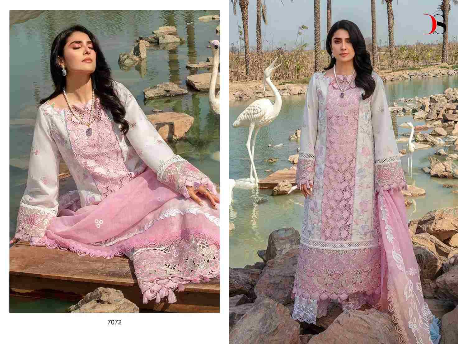 Rangrasiya Premium-24 Vol-3 By Deepsy Suits 7071 To 7074 Series Pakistani Stylish Beautiful Colourful Printed & Embroidered Party Wear & Occasional Wear Pure Cotton Dresses At Wholesale Price