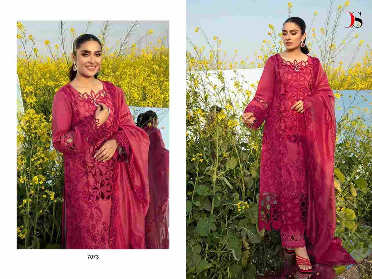 Rangrasiya Premium-24 Vol-3 By Deepsy Suits 7071 To 7074 Series Pakistani Stylish Beautiful Colourful Printed & Embroidered Party Wear & Occasional Wear Pure Cotton Dresses At Wholesale Price