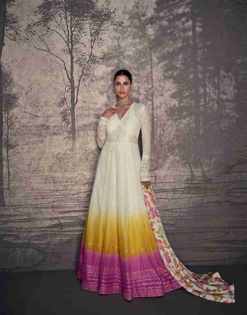 Bahaar By Sayuri 5606 To 5608 Series Designer Stylish Fancy Colorful Beautiful Party Wear & Ethnic Wear Collection Georgette Gowns With Dupatta At Wholesale Price