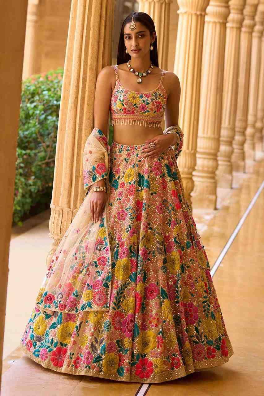 Flower By Fashid Wholesale Navratri Wear Collection Beautiful Stylish Colorful Fancy Party Wear & Occasional Wear Georgette Lehengas At Wholesale Price