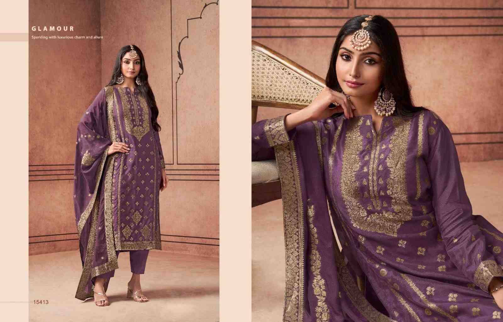 Aurum By Zisa 15411 To 15415 Series Beautiful Festive Suits Stylish Fancy Colorful Casual Wear & Ethnic Wear Tabby Silk Dresses At Wholesale Price