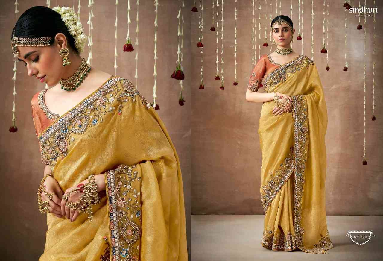 Dulhan By Kimora Fashion 319 To 329 Series Indian Traditional Wear Collection Beautiful Stylish Fancy Colorful Party Wear & Occasional Wear Organza Silk Sarees At Wholesale Price