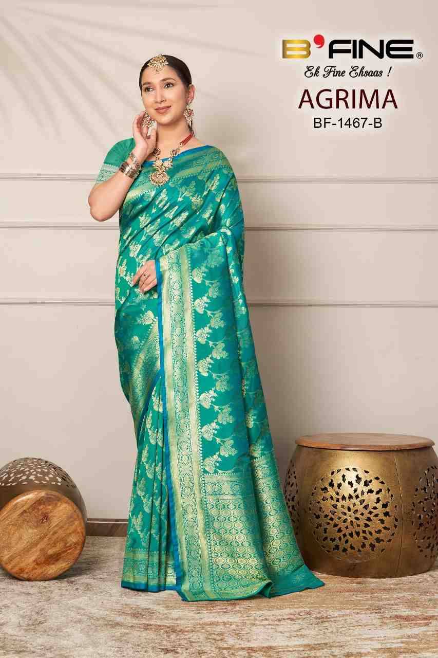 Agrima By BFine 1467-A To 1467-D Series Indian Traditional Wear Collection Beautiful Stylish Fancy Colorful Party Wear & Occasional Wear Silk Sarees At Wholesale Price