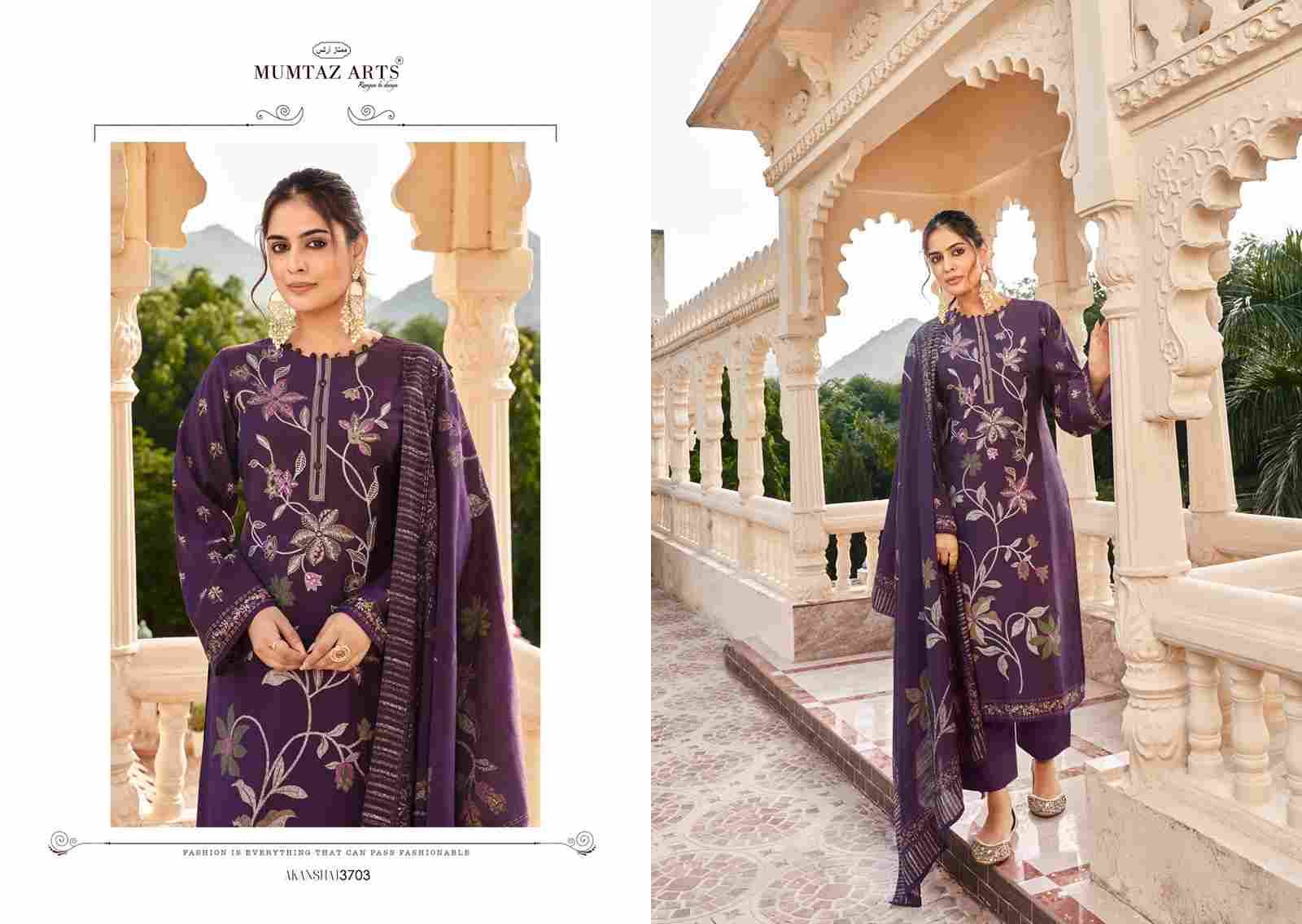 Akansha By Mumtaz Arts 3701 To 3706 Series Beautiful Festive Suits Colorful Stylish Fancy Casual Wear & Ethnic Wear Pure Muslin Print Dresses At Wholesale Price