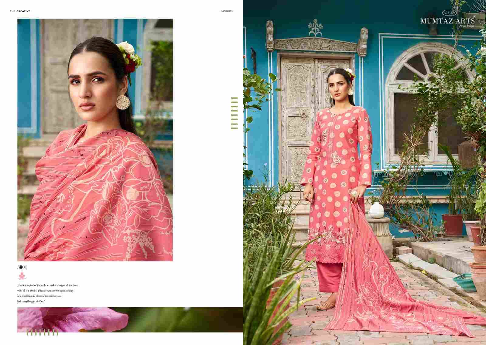 Jasmine By Mumtaz Arts 3801 To 3804 Series Beautiful Festive Suits Colorful Stylish Fancy Casual Wear & Ethnic Wear Pure Muslin Print Dresses At Wholesale Price