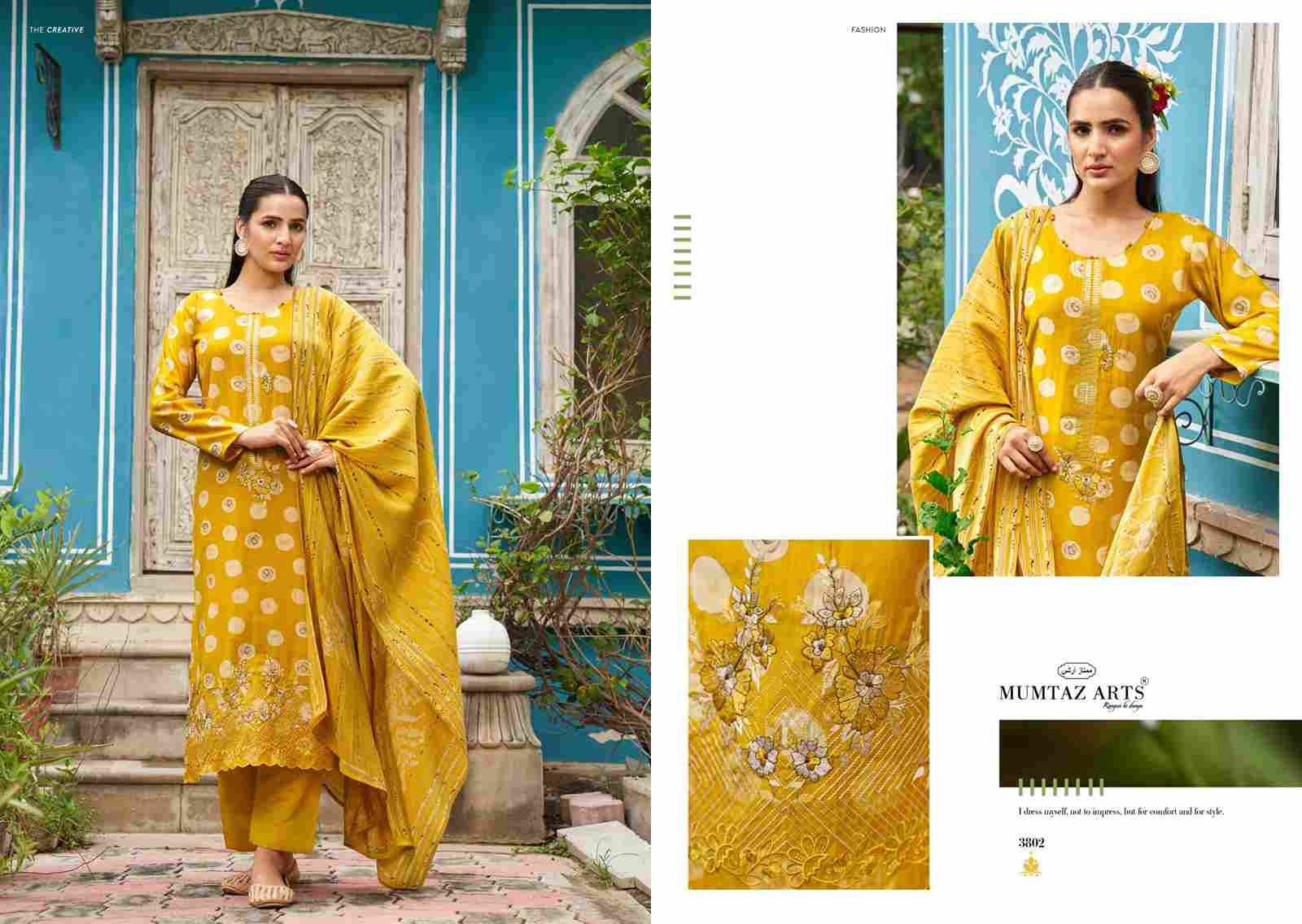 Jasmine By Mumtaz Arts 3801 To 3804 Series Beautiful Festive Suits Colorful Stylish Fancy Casual Wear & Ethnic Wear Pure Muslin Print Dresses At Wholesale Price