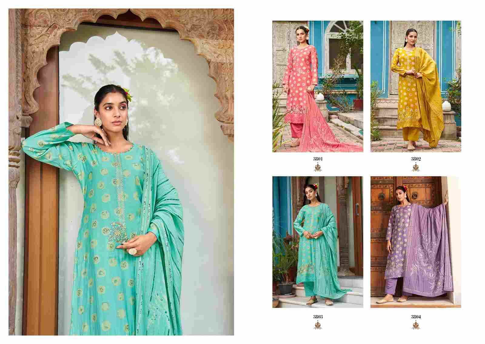 Jasmine By Mumtaz Arts 3801 To 3804 Series Beautiful Festive Suits Colorful Stylish Fancy Casual Wear & Ethnic Wear Pure Muslin Print Dresses At Wholesale Price