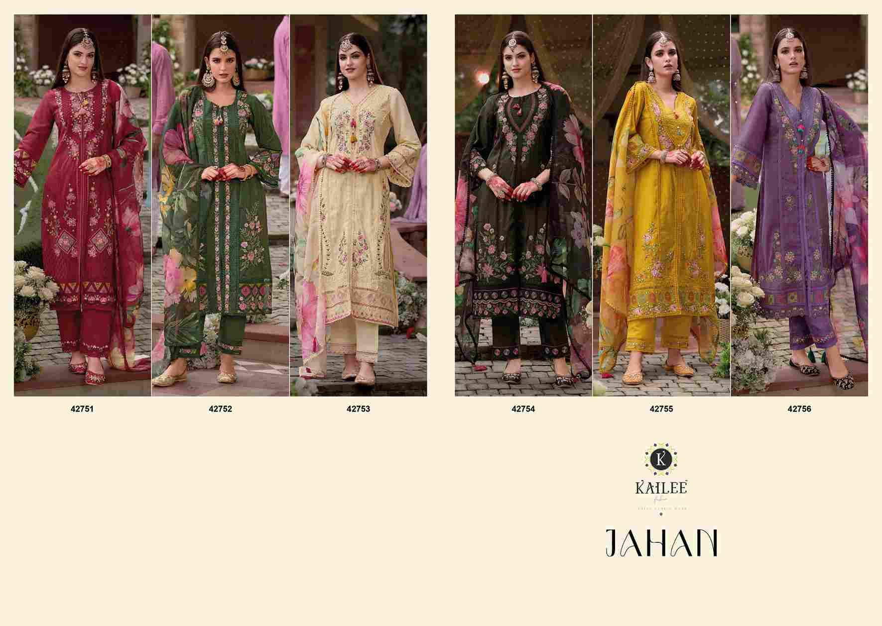 Jahan By Kailee 42751 To 42756 Series Beautiful Festive Suits Colorful Stylish Fancy Casual Wear & Ethnic Wear Pure Viscose Silk Print Dresses At Wholesale Price