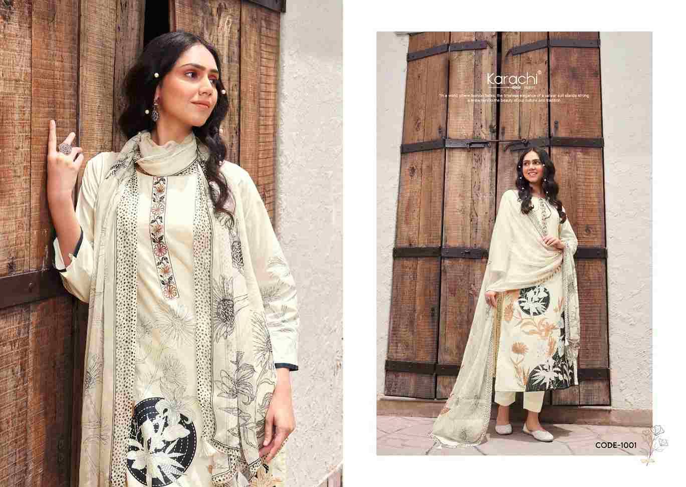 Bahara By Karachi Prints 1001 To 1006 Series Beautiful Festive Suits Colorful Stylish Fancy Casual Wear & Ethnic Wear Pure Jam Satin Print With Work Dresses At Wholesale Price