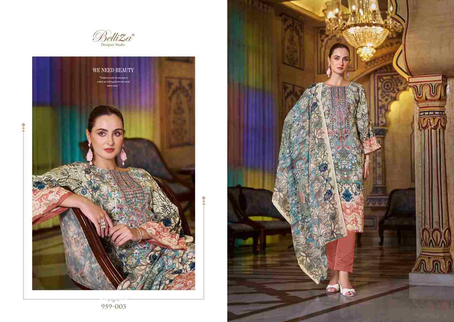 Naira Vol-70 By Belliza 959-001 To 959-008 Series Beautiful Festive Suits Stylish Fancy Colorful Casual Wear & Ethnic Wear Pure Cotton Print Dresses At Wholesale Price