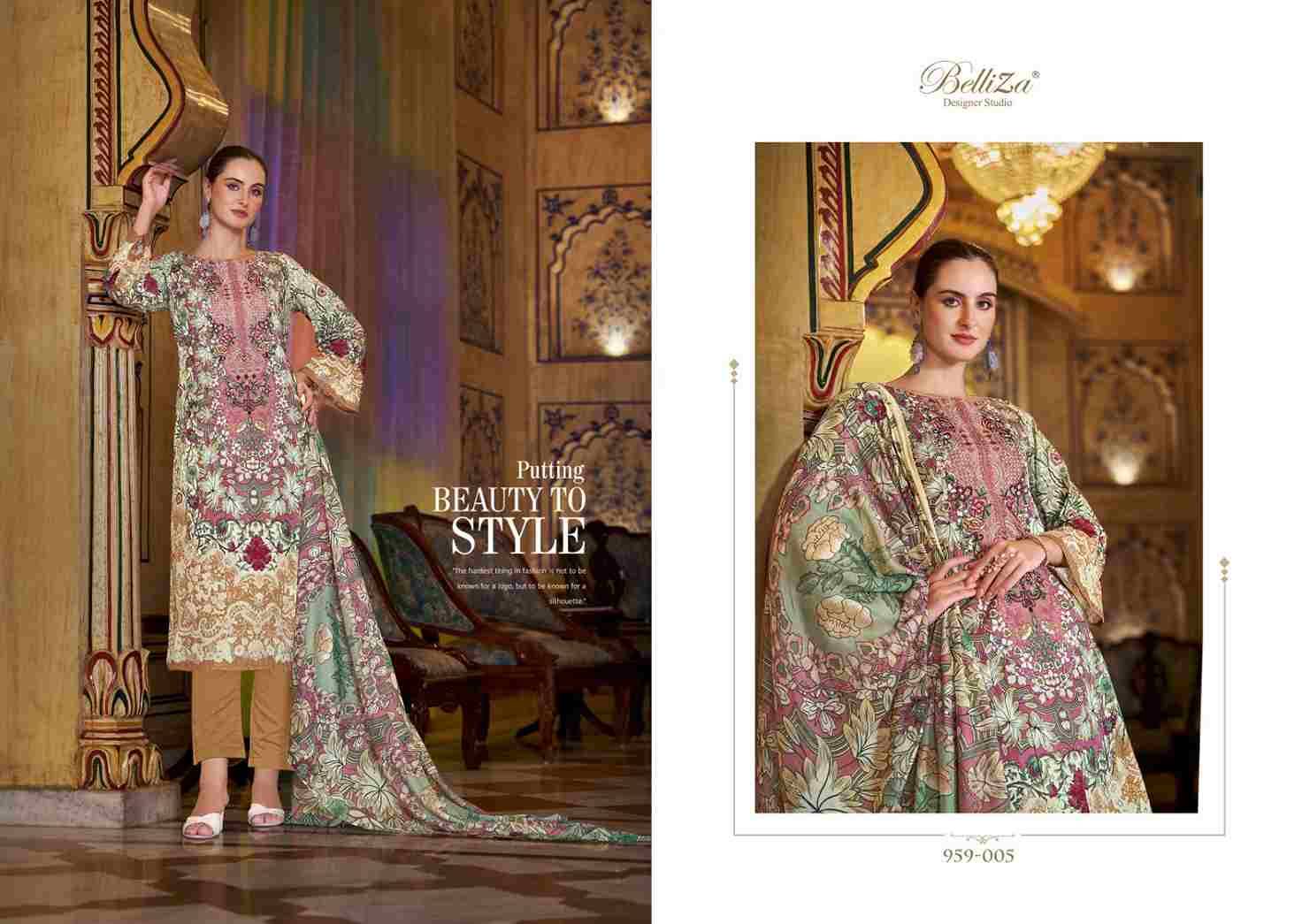 Naira Vol-70 By Belliza 959-001 To 959-008 Series Beautiful Festive Suits Stylish Fancy Colorful Casual Wear & Ethnic Wear Pure Cotton Print Dresses At Wholesale Price