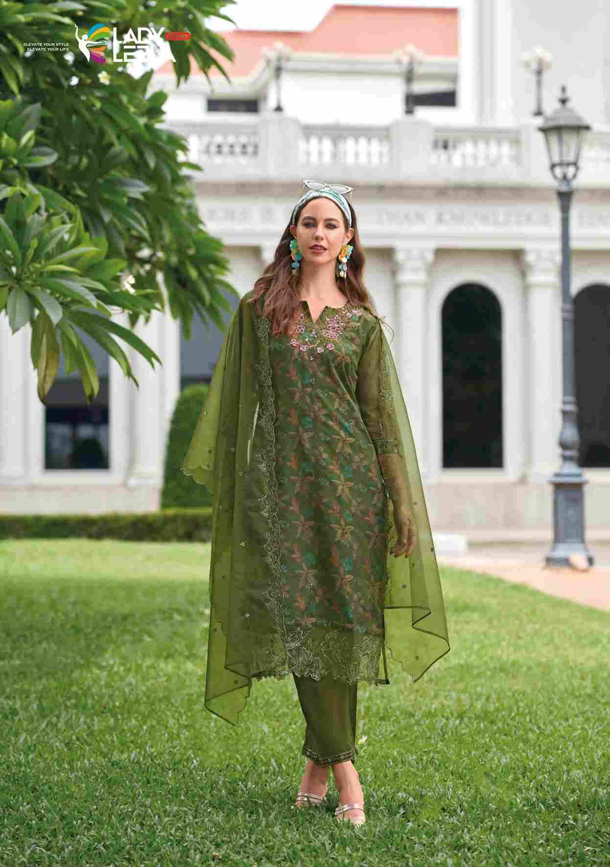 Aleena By Lady Leela 1371 To 1376 Series Designer Festive Suits Beautiful Fancy Stylish Colorful Party Wear & Occasional Wear Organza Embroidered Dresses At Wholesale Price