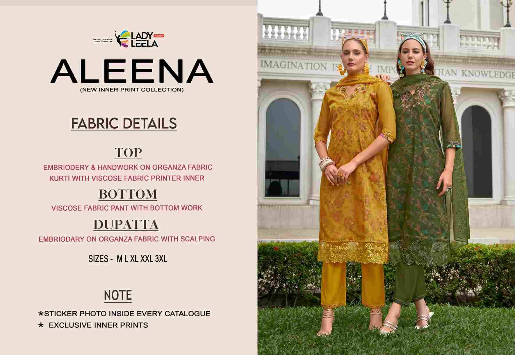 Aleena By Lady Leela 1371 To 1376 Series Designer Festive Suits Beautiful Fancy Stylish Colorful Party Wear & Occasional Wear Organza Embroidered Dresses At Wholesale Price