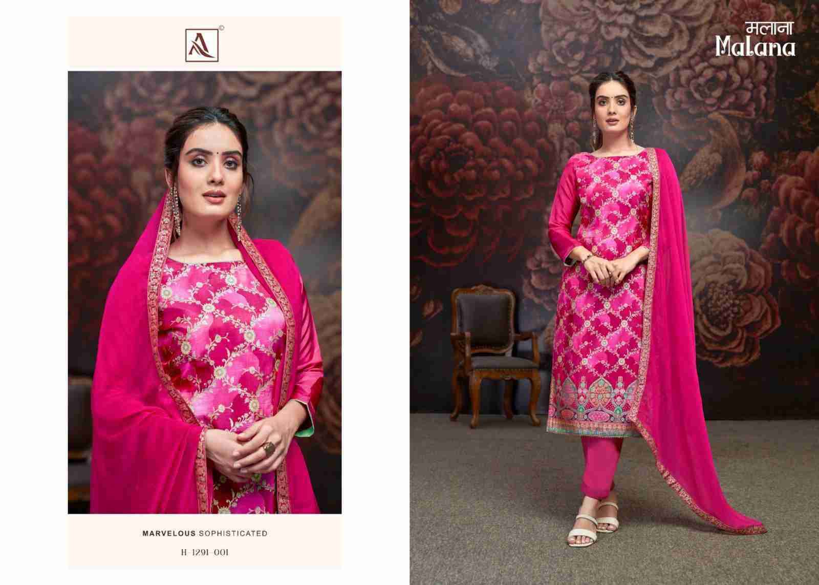 Malana By Alok Suit 1291-001 To 1291-004 Series Beautiful Stylish Festive Suits Fancy Colorful Casual Wear & Ethnic Wear & Ready To Wear Pure Viscose Jacquard Dresses At Wholesale Price