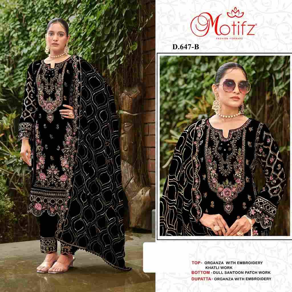 Motifz Hit Design 647 Colours By Motifz 647-A To 647-D Series Beautiful Pakistani Suits Colorful Stylish Fancy Casual Wear & Ethnic Wear Organza Dresses At Wholesale Price