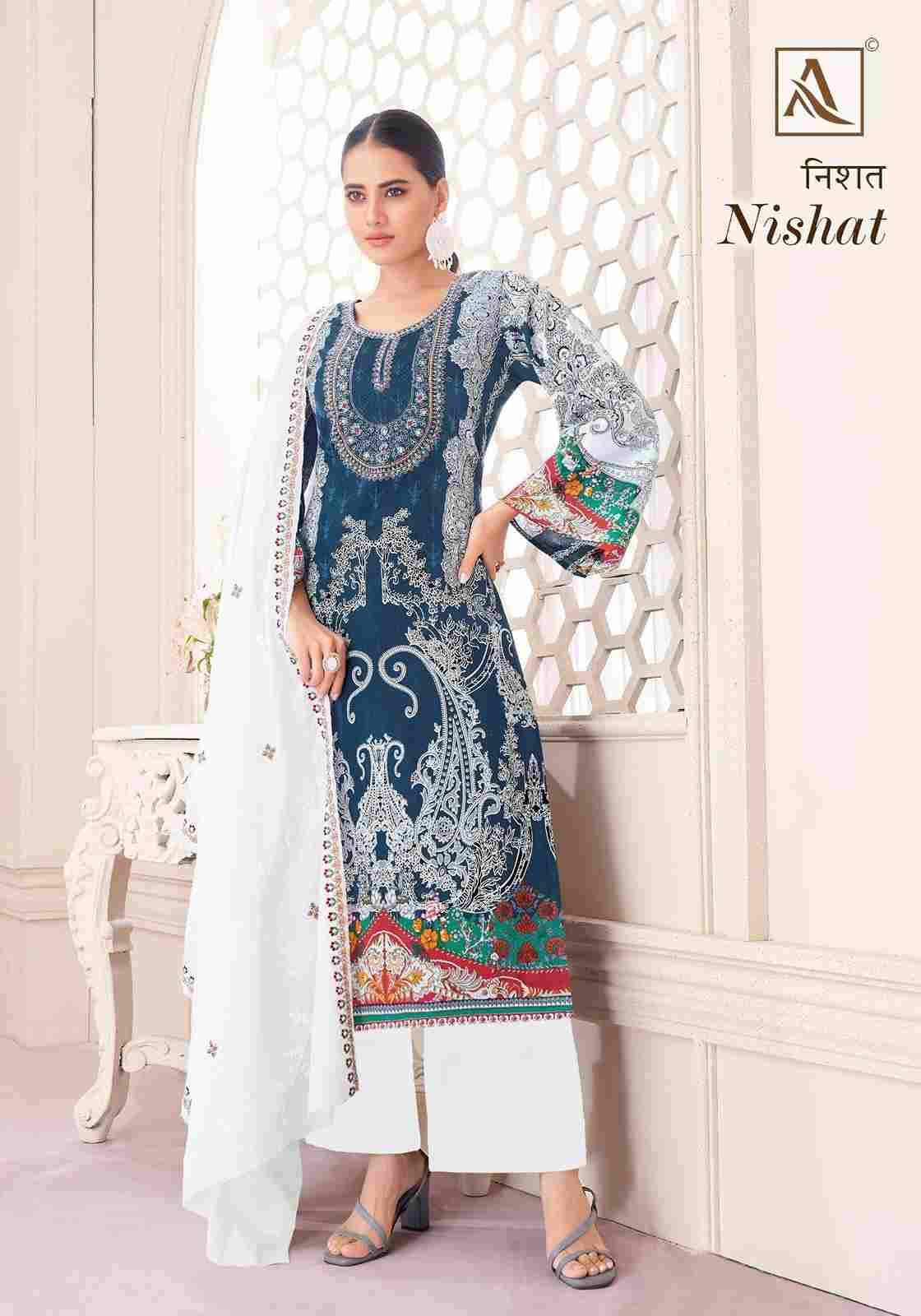 Nishat By Alok Suit 1616-001 To 1616-008 Series Beautiful Stylish Festive Suits Fancy Colorful Casual Wear & Ethnic Wear & Ready To Wear Pure Cambric Cotton Print Dresses At Wholesale Price