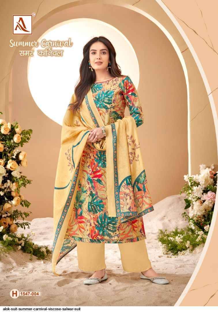 Summer Carnival By Alok Suit 1547-001 To 1547-006 Series Beautiful Stylish Festive Suits Fancy Colorful Casual Wear & Ethnic Wear & Ready To Wear Pure Viscose Print Dresses At Wholesale Price