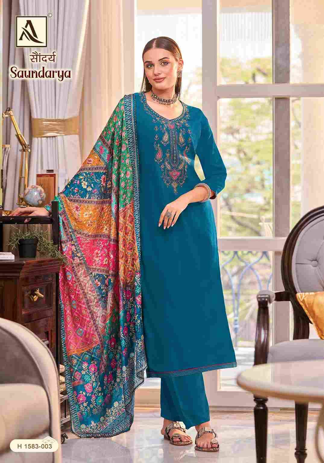 Saundarya By Alok Suit 1583-001 To 1583-008 Series Beautiful Stylish Festive Suits Fancy Colorful Casual Wear & Ethnic Wear & Ready To Wear Pure Viscose Rayon Dresses At Wholesale Price