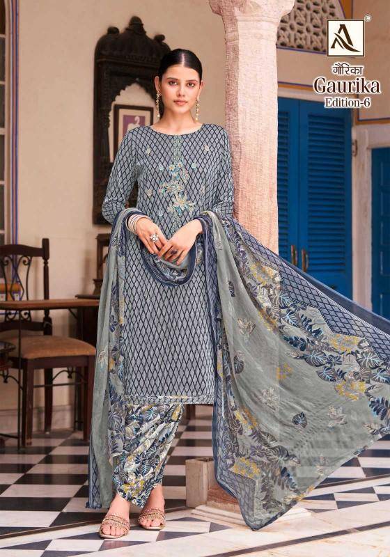 Gaurika Vol-6 By Alok Suit 1591-001 To 1591-006 Series Beautiful Festive Suits Stylish Fancy Colorful Casual Wear & Ethnic Wear Pure Jam Print Embroidered Dresses At Wholesale Price