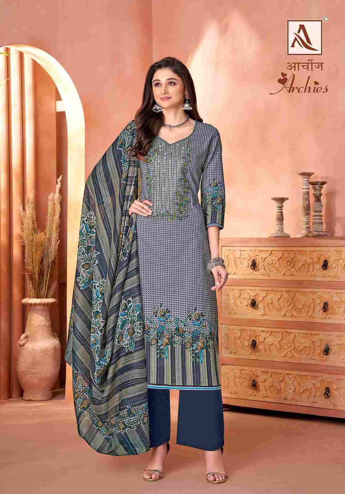 Archies By Alok Suit 1545-001 To 1545-008 Series Beautiful Festive Suits Stylish Fancy Colorful Casual Wear & Ethnic Wear Pure Cambric Cotton Embroidered Dresses At Wholesale Price