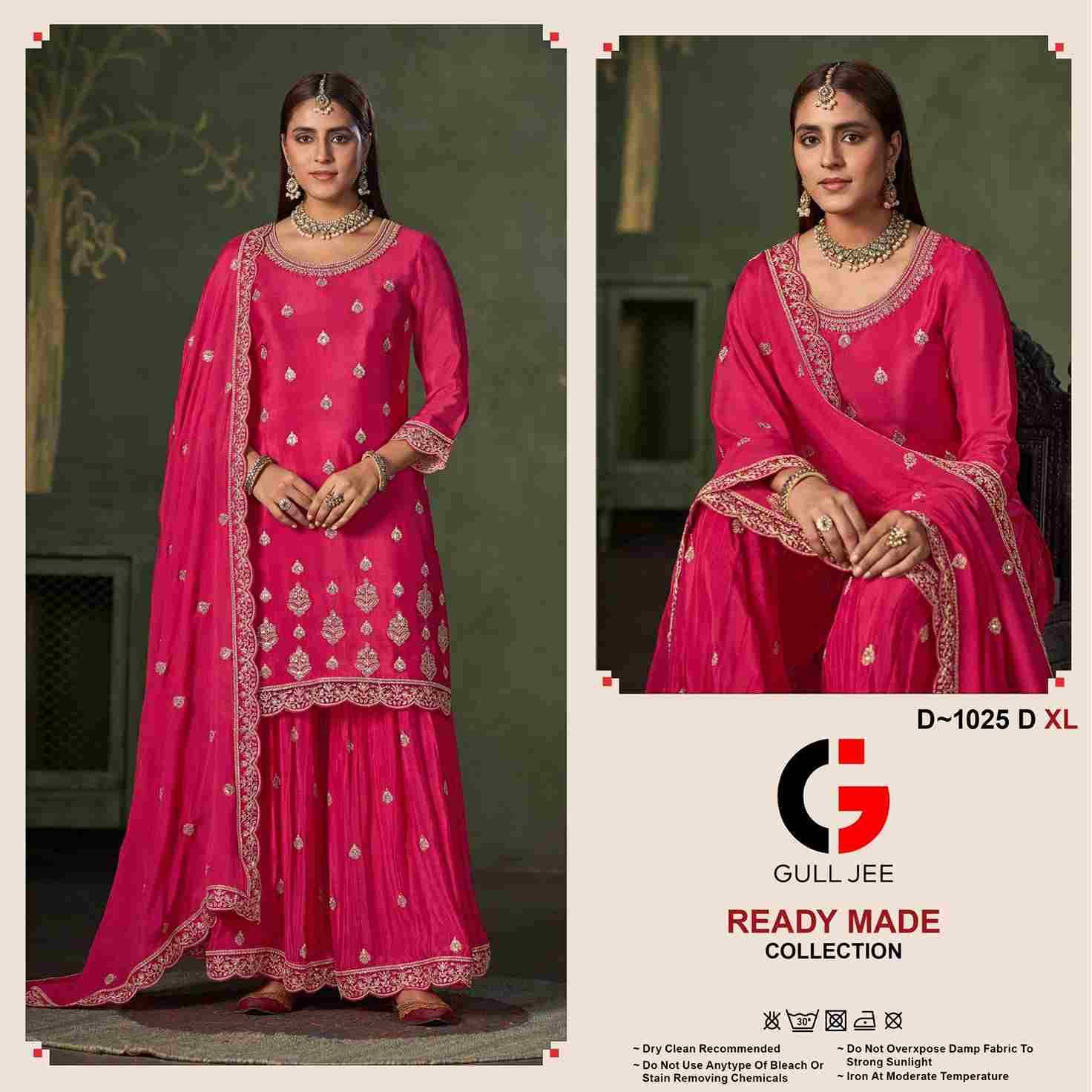 Gull Jee 1025 Colours By Gull Jee 1025-A To 1025-D Series Beautiful Stylish Sharara Suits Fancy Colorful Casual Wear & Ethnic Wear & Ready To Wear Pure Viscose Chinnon Dresses At Wholesale Price