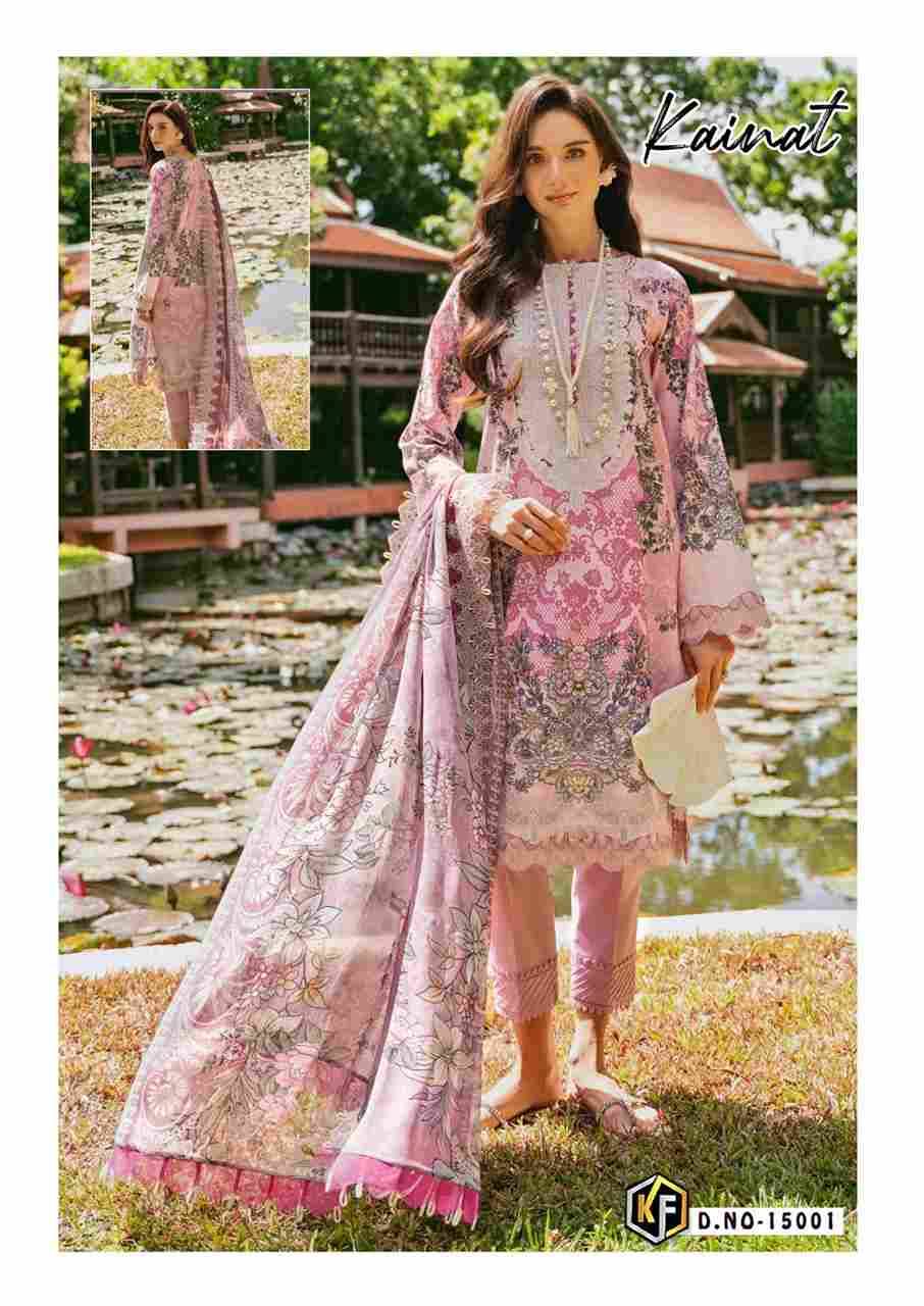 Kainat Vol-15 By Keval Fab 15001 To 15006 Series Beautiful Suits Colorful Stylish Fancy Casual Wear & Ethnic Wear Pure Lawn Cotton Dresses At Wholesale Price