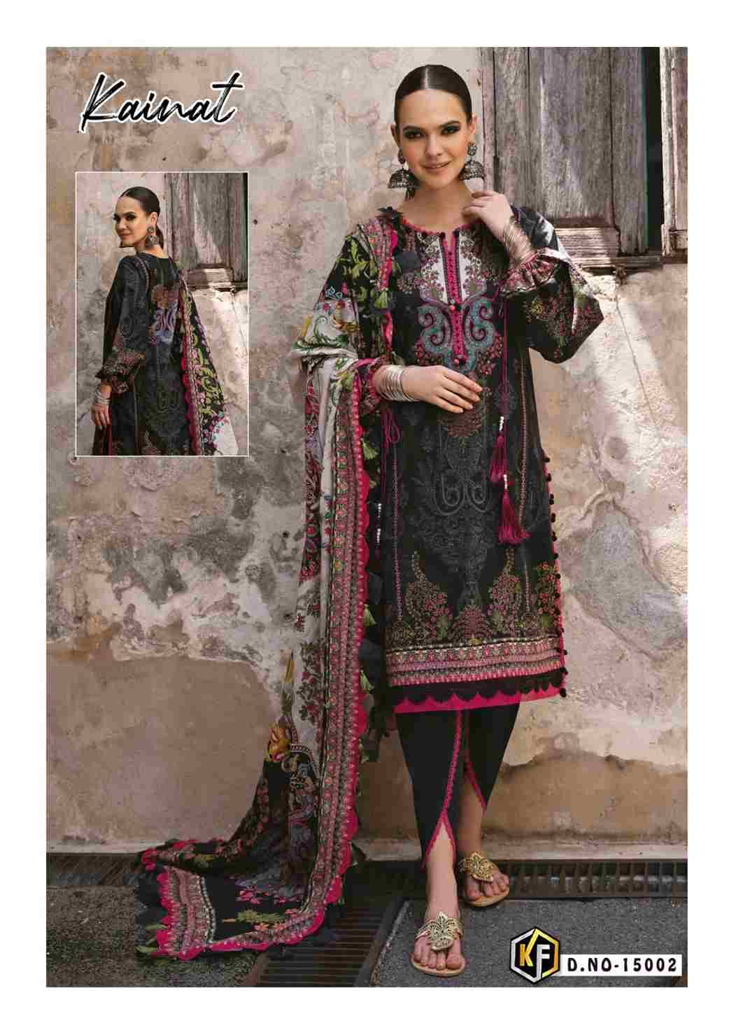 Kainat Vol-15 By Keval Fab 15001 To 15006 Series Beautiful Suits Colorful Stylish Fancy Casual Wear & Ethnic Wear Pure Lawn Cotton Dresses At Wholesale Price