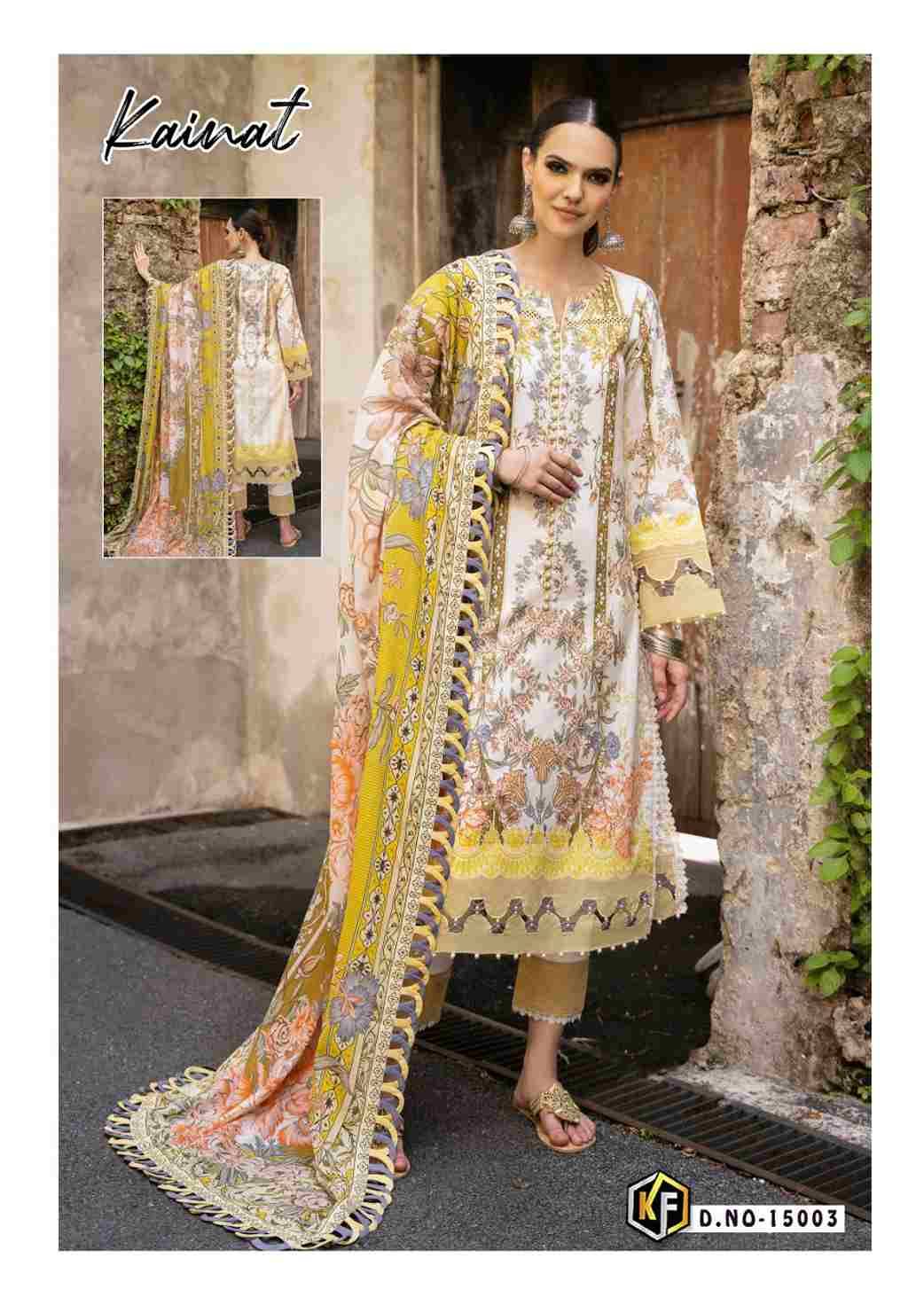 Kainat Vol-15 By Keval Fab 15001 To 15006 Series Beautiful Suits Colorful Stylish Fancy Casual Wear & Ethnic Wear Pure Lawn Cotton Dresses At Wholesale Price